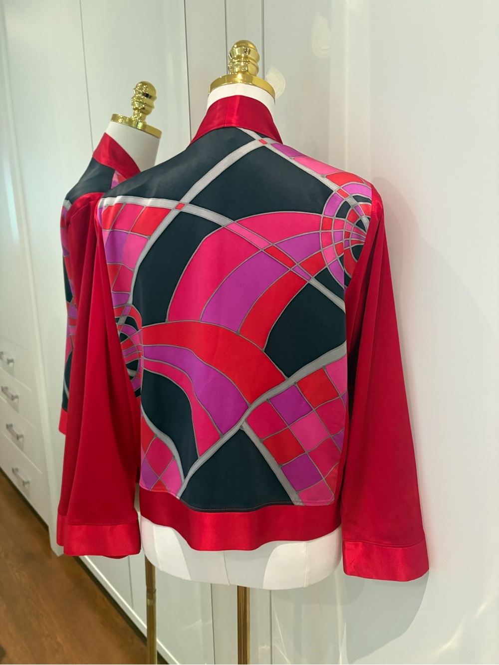 Vintage silk jacket - Picture 2 of 5
